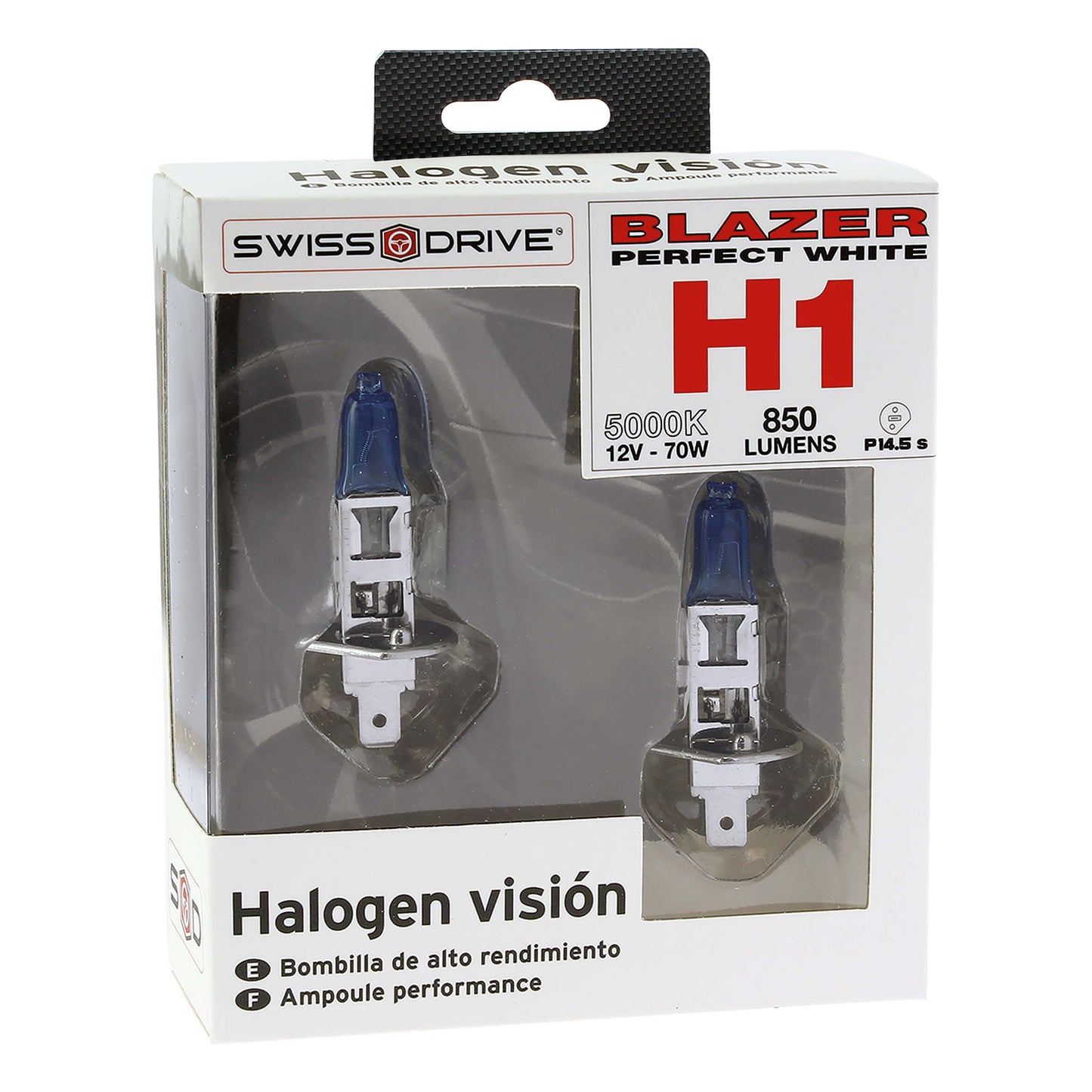 Lâmpadas Luz Xénon CAR + BLAZER H1 12V 80W 5000K Base P14.5S 2 Peças