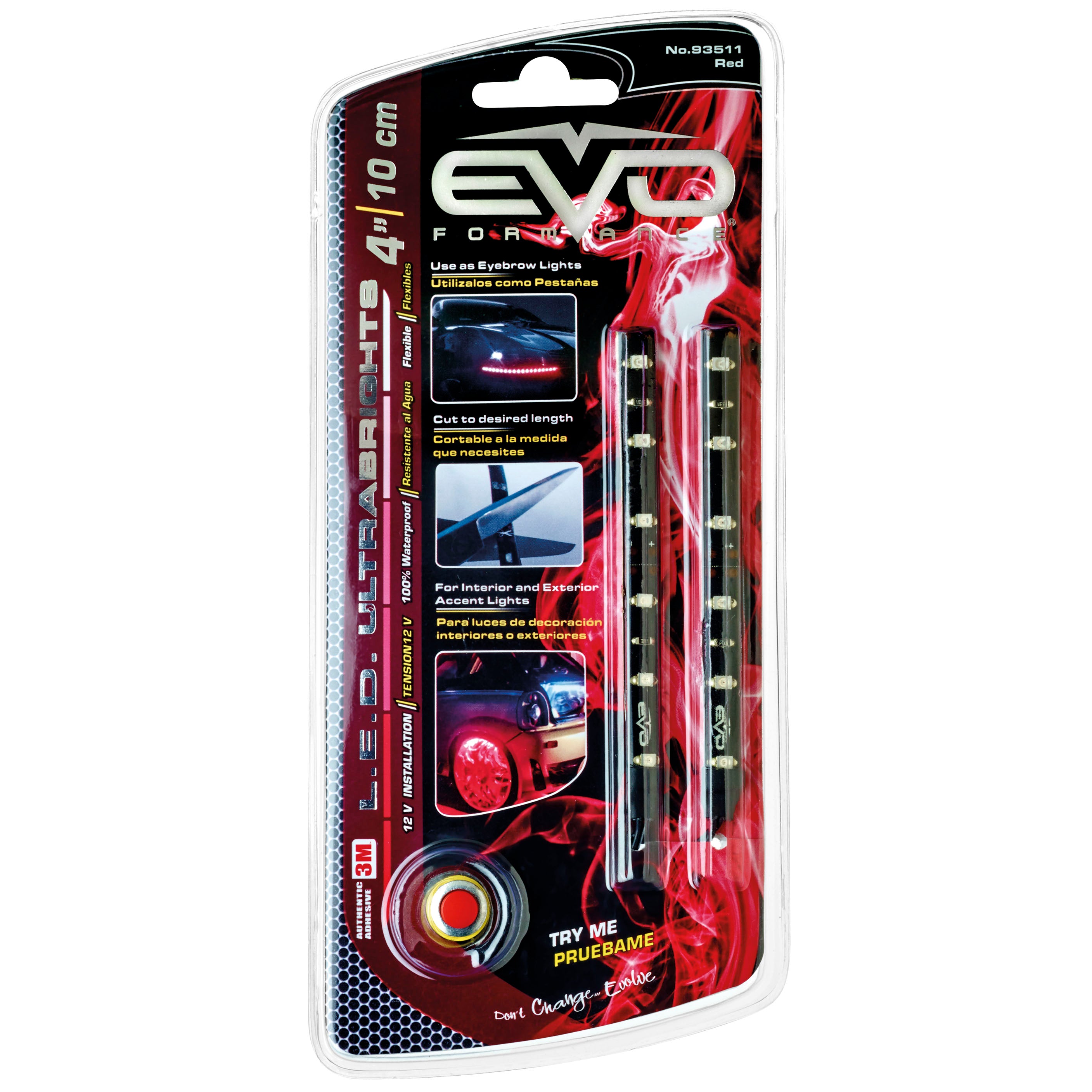Fita Led 12V 2X10 cm Cor Vermelho