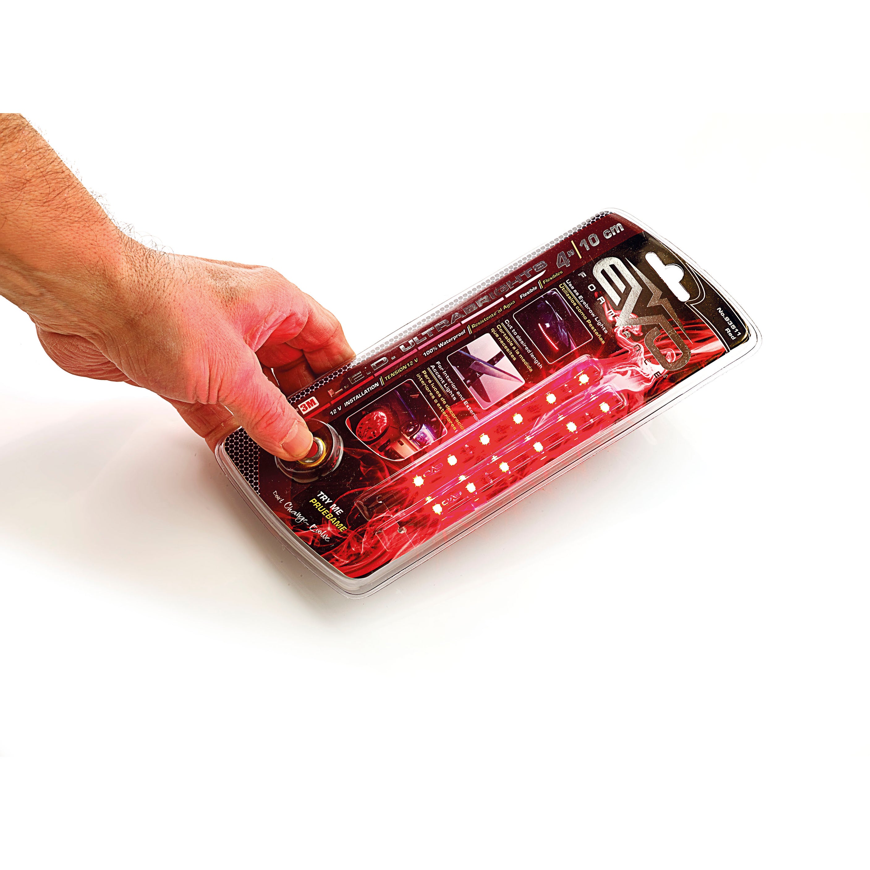 Fita Led 12V 2X10 cm Cor Vermelho