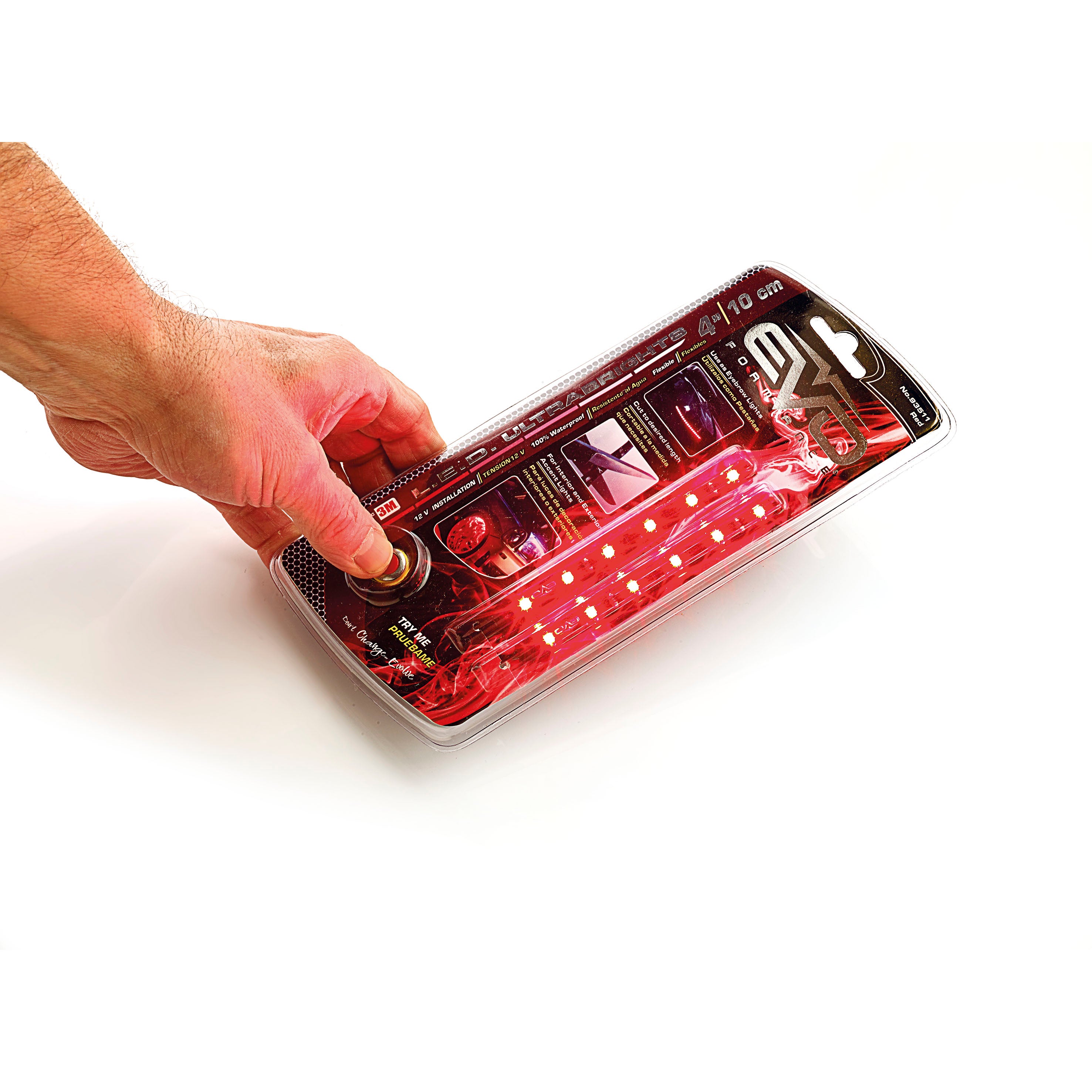 Fita Led 12V 2X10 cm Cor Vermelho