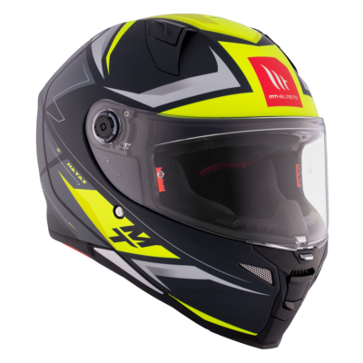 MT Helmets Revenge 2 S Hatax C3 Capacete Integral Amarelo Flúor Cinza Fosco