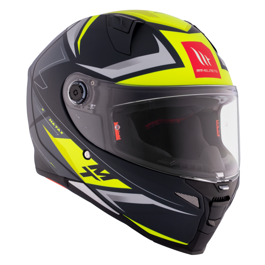 MT Helmets Revenge 2 S Hatax C3 Capacete Integral Amarelo Flúor Cinza Fosco