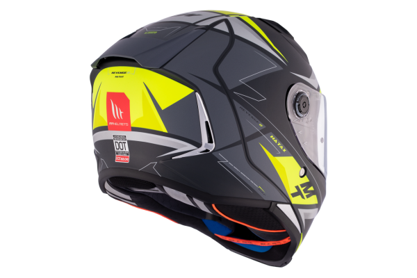 MT Helmets Revenge 2 S Hatax C3 Capacete Integral Amarelo Flúor Cinza Fosco