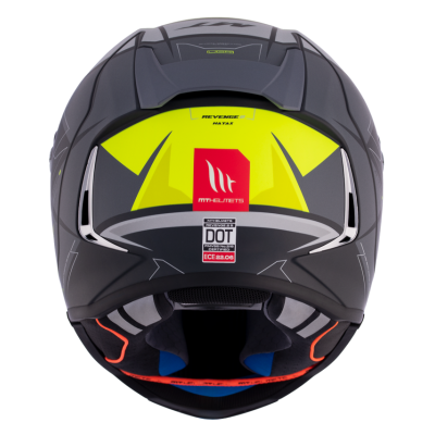 MT Helmets Revenge 2 S Hatax C3 Capacete Integral Amarelo Flúor Cinza Fosco