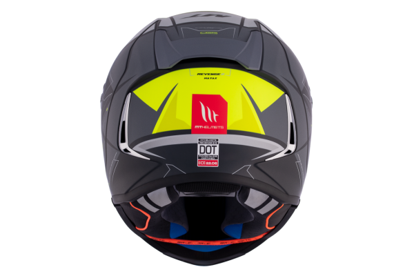 MT Helmets Revenge 2 S Hatax C3 Capacete Integral Amarelo Flúor Cinza Fosco
