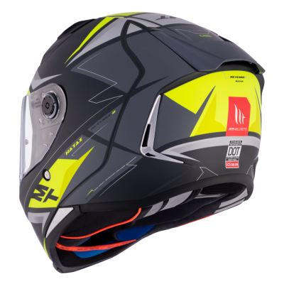 MT Helmets Revenge 2 S Hatax C3 Capacete Integral Amarelo Flúor Cinza Fosco