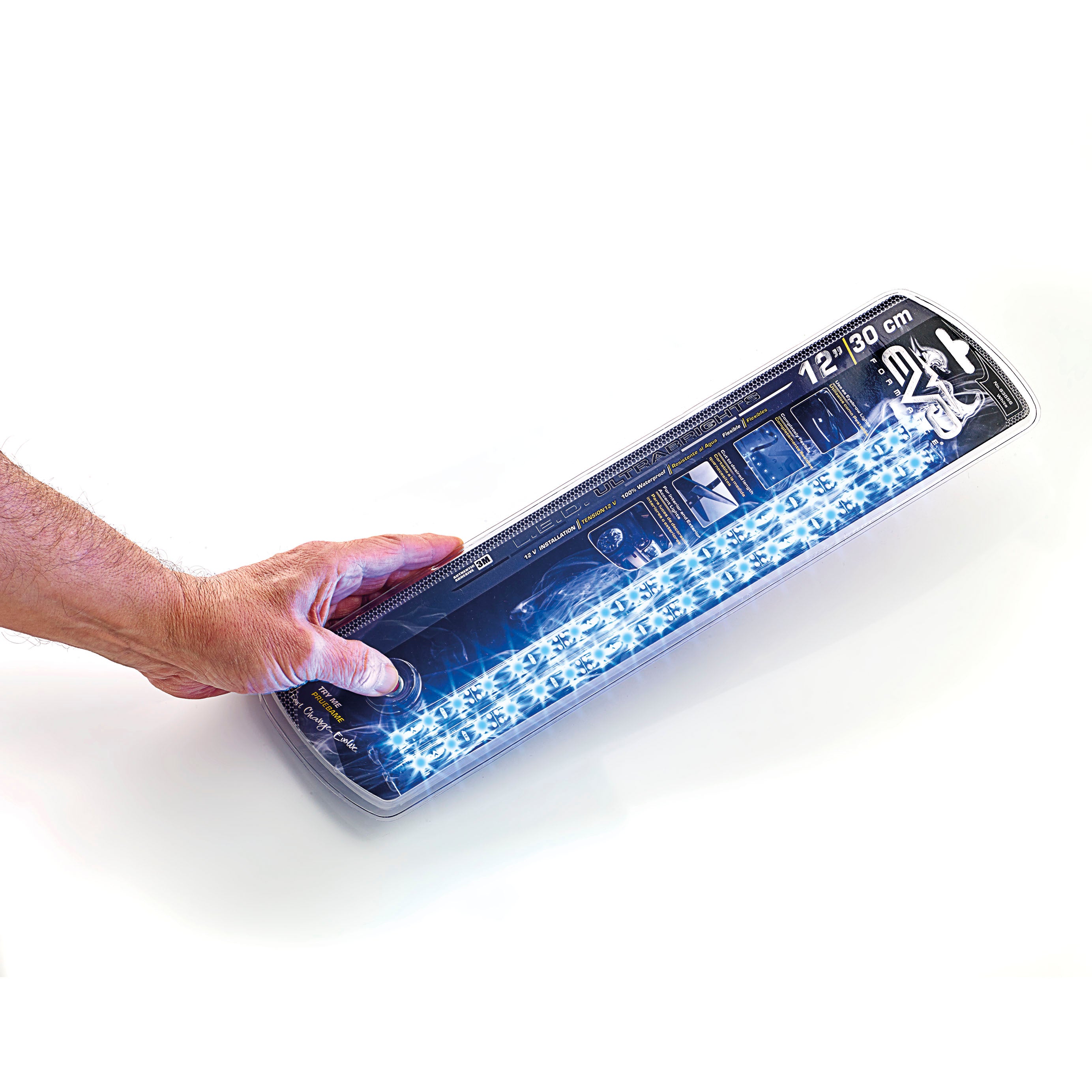 Fita Led 12V 2x 30cm Cor Azul
