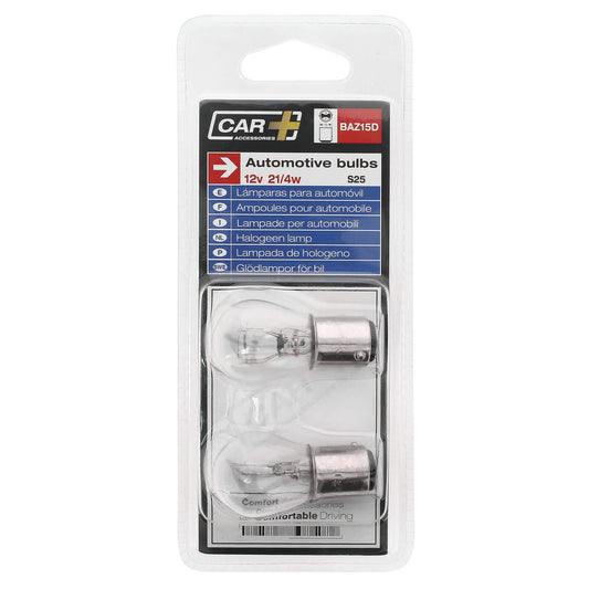 Lâmpadas Luz Original CAR +2 Polos 12V 21/ 5W 3300K Base BAY15D  2 Peças BLISTER PACK