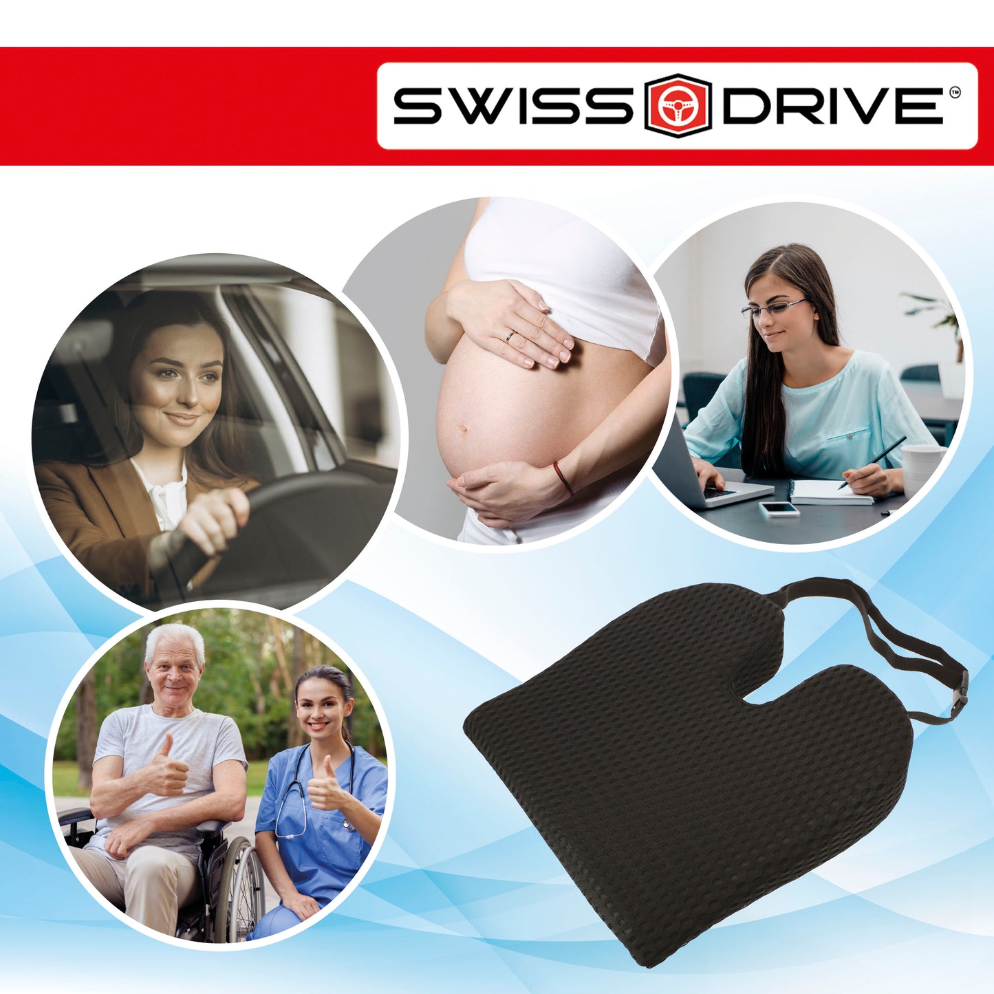 Almofada para Assentos em Espuma 42x 40x 8cm  1PC CAR +