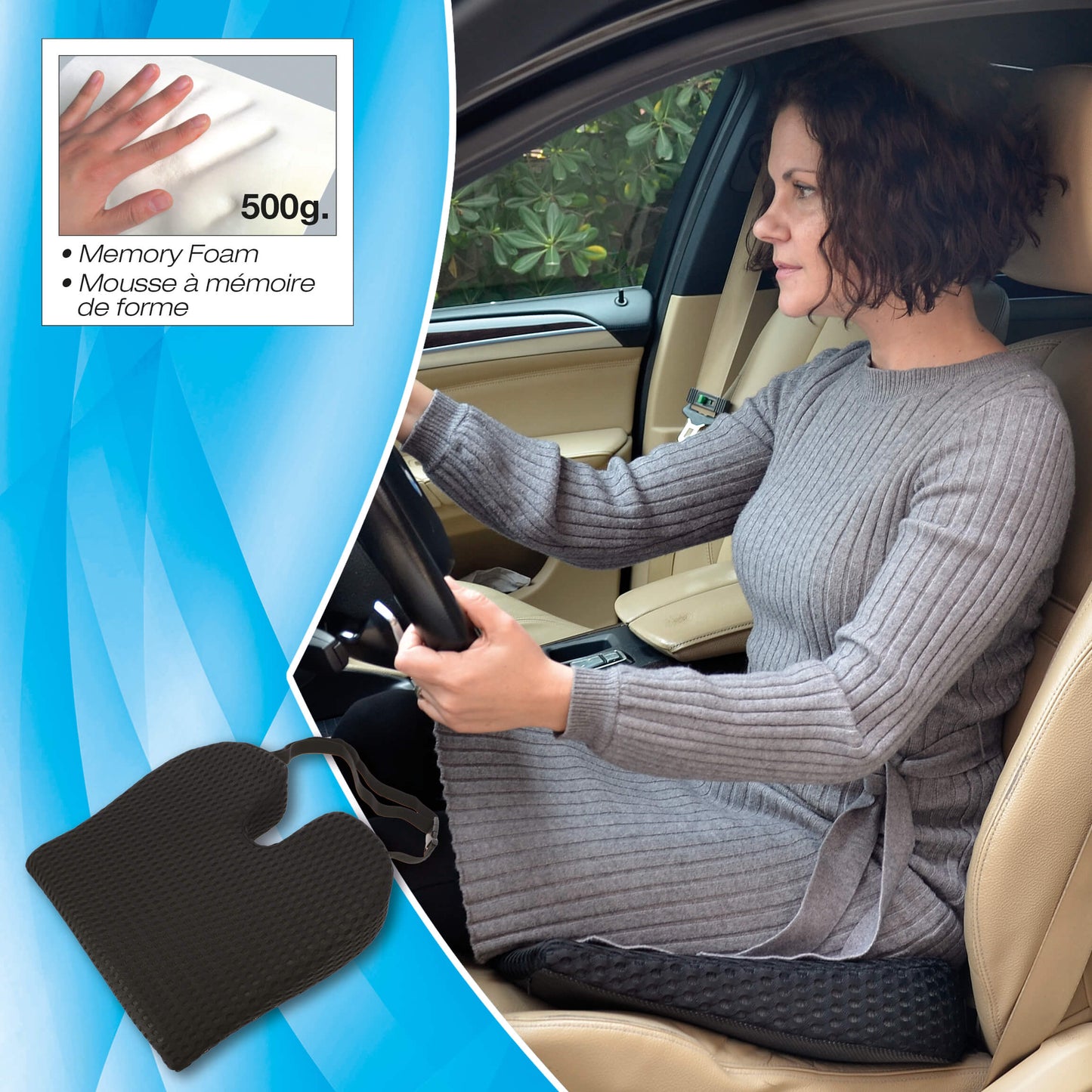 Almofada para Assentos em Espuma 42x 40x 8cm  1PC CAR +