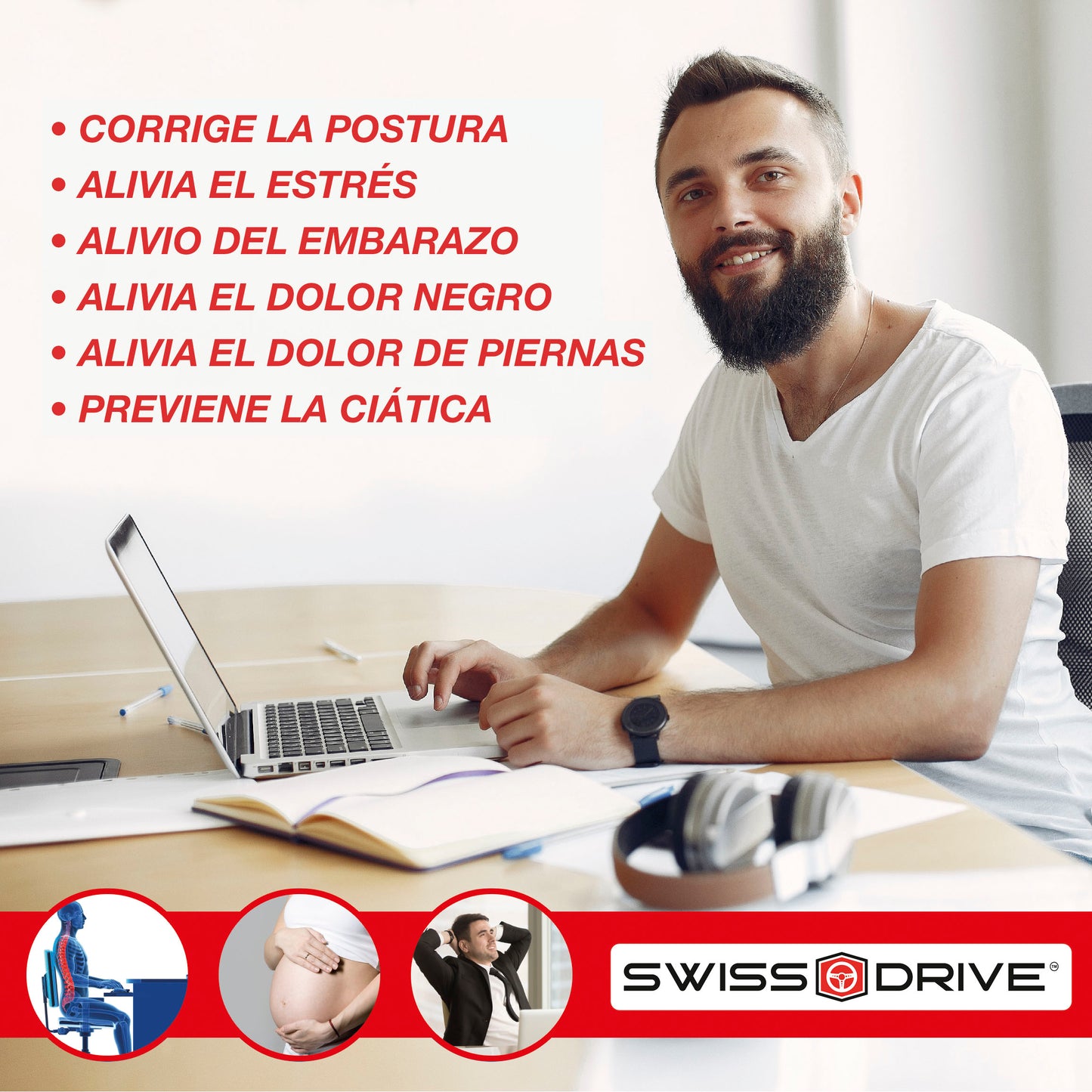 Almofada para Assentos em Espuma 42x 40x 8cm  1PC CAR +