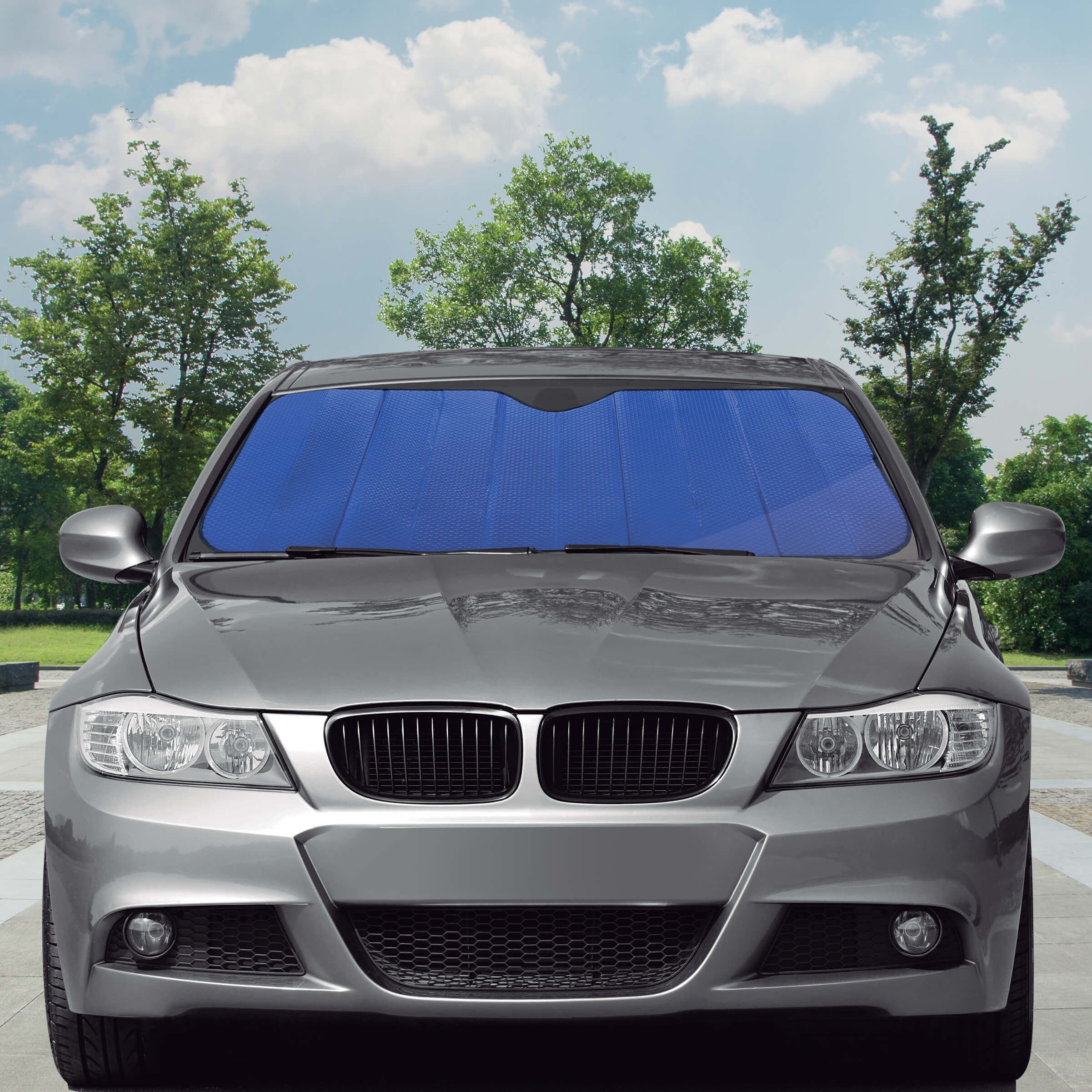 Parasol Dianteiro de Alumínio Azul Mate