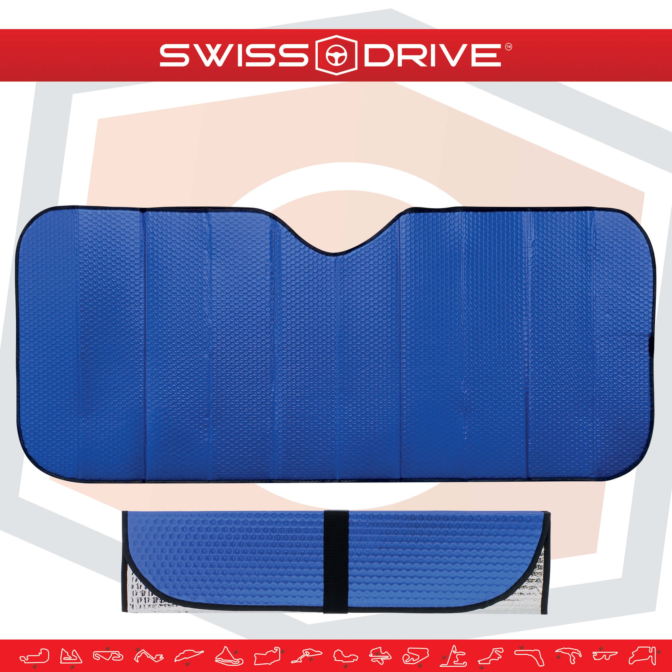 Parasol Dianteiro de Alumínio Azul Mate