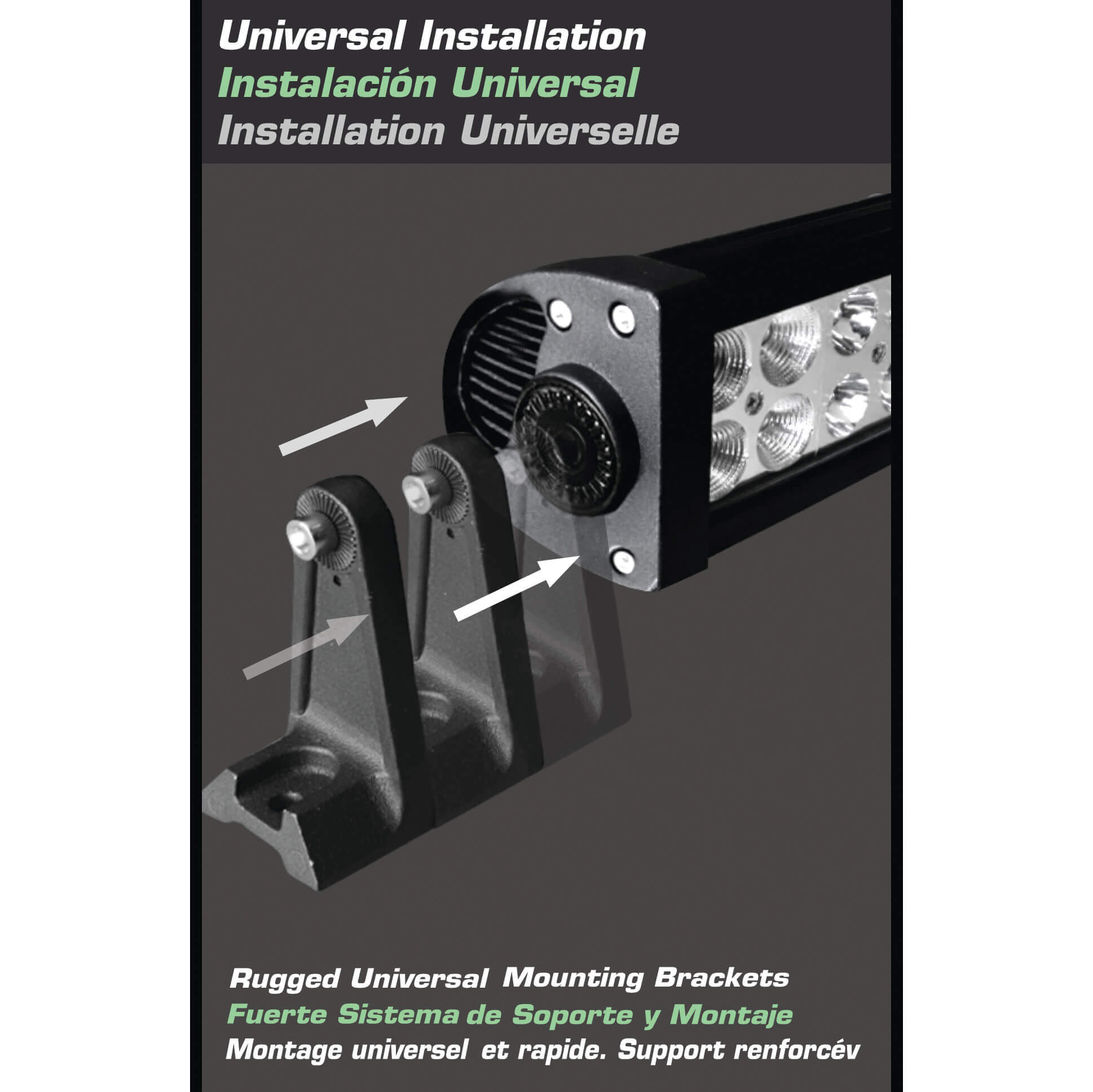 Barra EVO 6 Leds 2000L 18W 10x 3.5 cm C/ Suporte Cromado