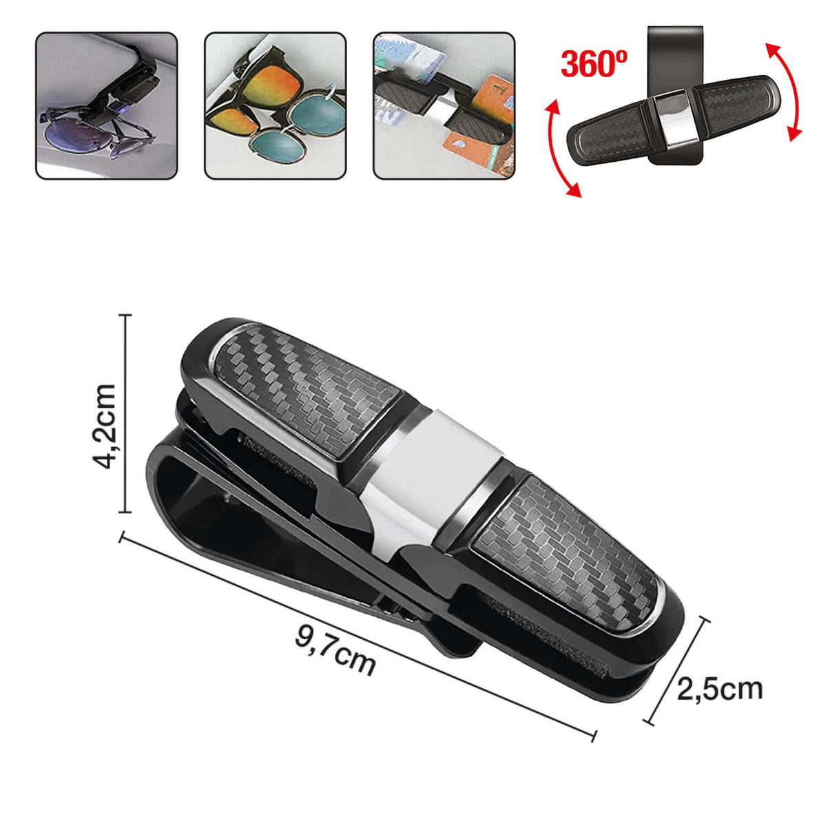 Suporte para óculos de Sol para Pala- Sol Automóvel