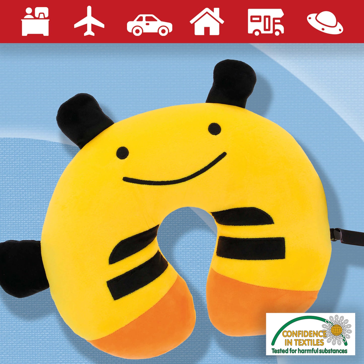 Almofada HAPPY CONFORT Pescoço para Criança "Abelha"