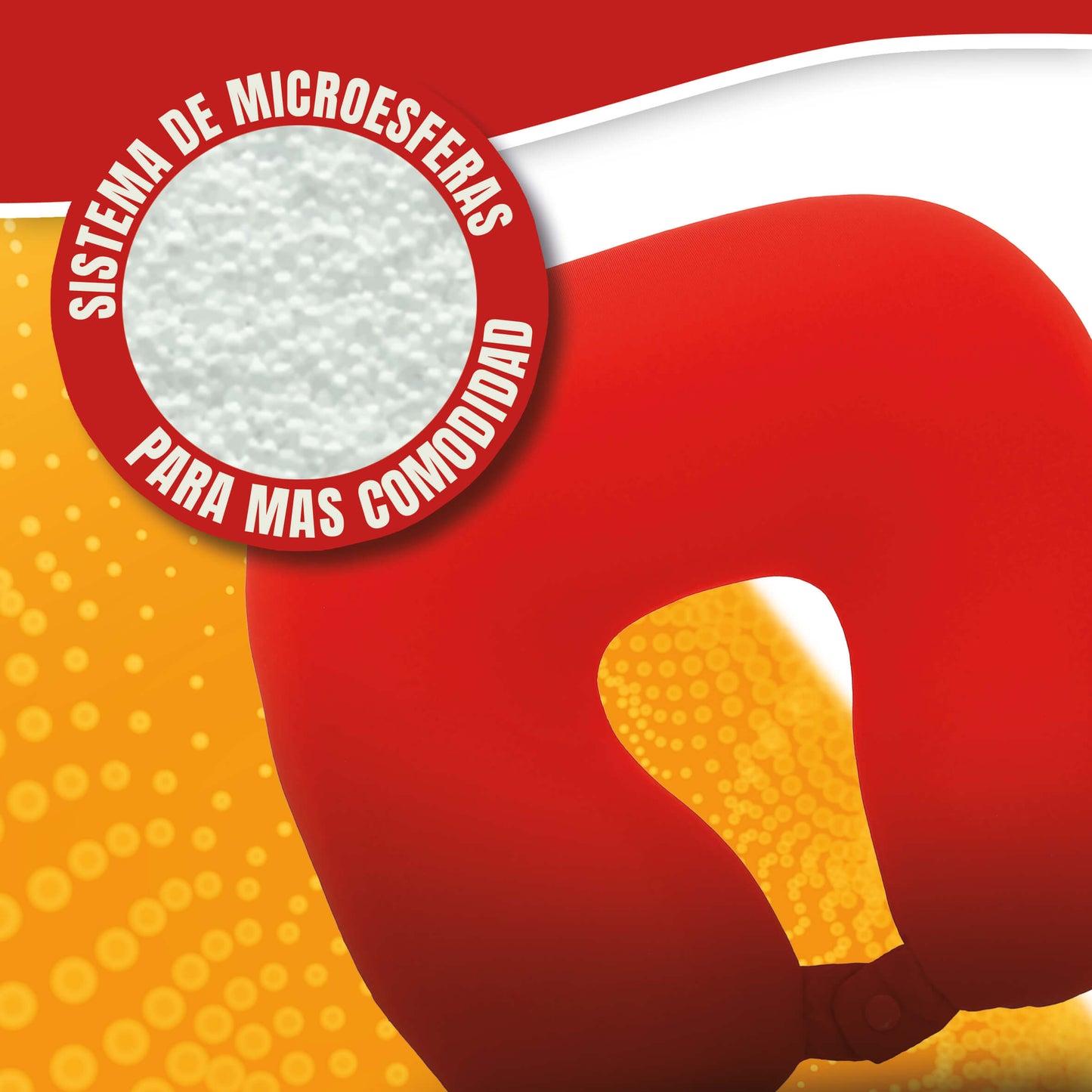 Almofada HAPPY CONFORT para Pescoço Adulto cor vermelha