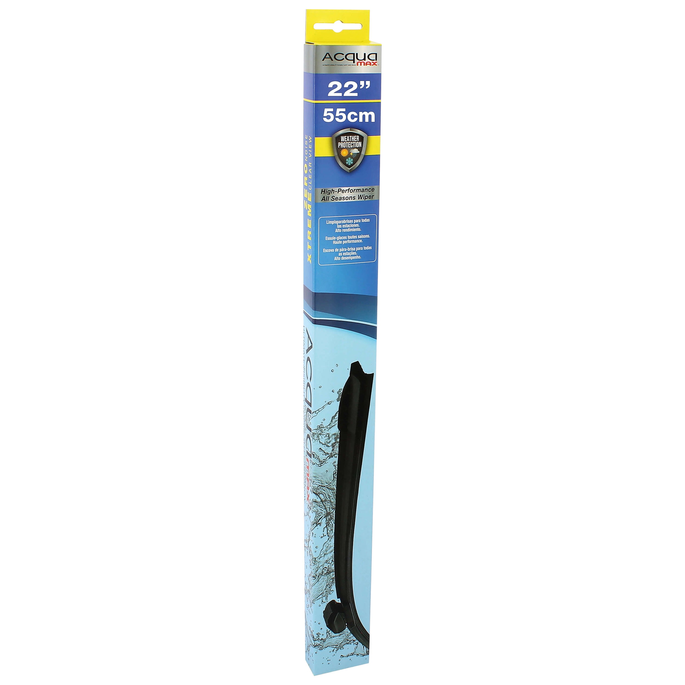 Escova Limpa Para- Brisas Flat " NEW ACQUAMAX " 22" 55cm 1 und