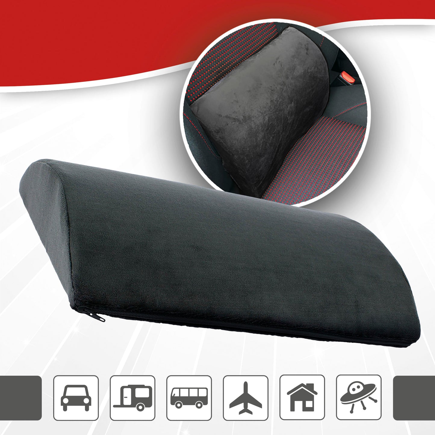 Almofada HAPPY CONFORT Reforço Lombar cor cinza