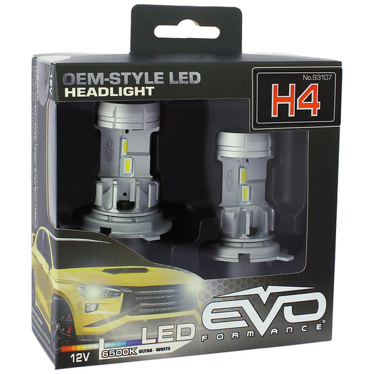 Kit Lâmpadas Luz LED  EVO " OEM STYLE" H4 6500 K  2 Peças