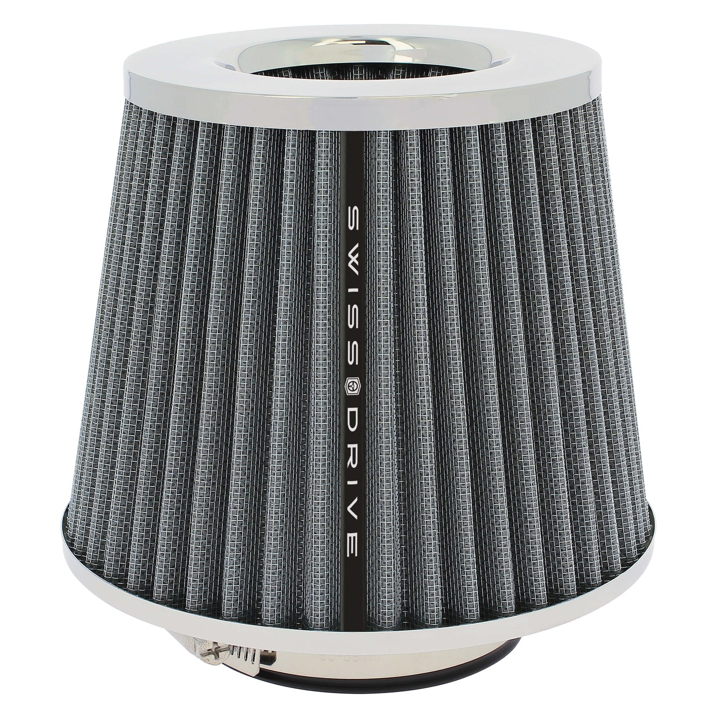 Filtro de Ar SWISS DRIVE " Stream Air " Universal C/ Adaptador Cinza
