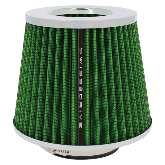Filtro de Ar SWISS DRIVE " Stream Air " Universal C/ Adaptador Verde