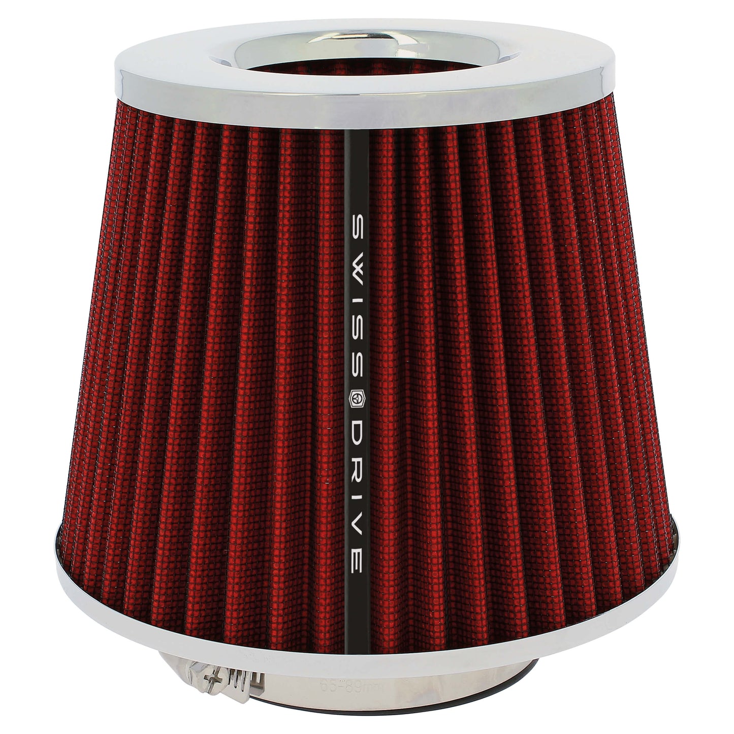 Filtro de Ar SWISS DRIVE " Stream Air " Universal C/ Adaptador Vermelho