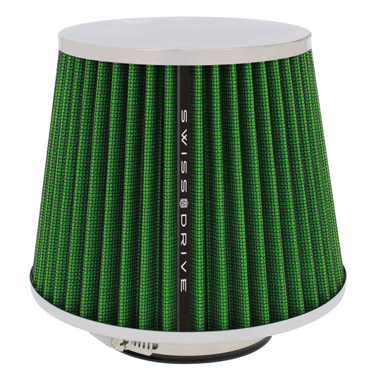 Filtro de Ar SWISS DRIVE" Chrome Cover " Universal C/ Adaptador Verde