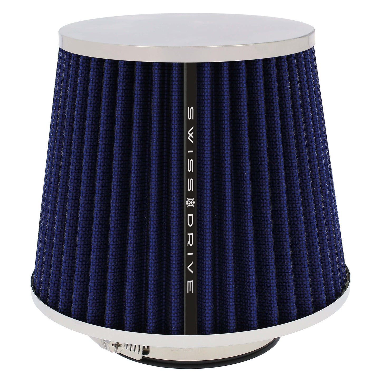 Filtro de Ar SWISS DRIVE" Chrome Cover " Universal C/ Adaptador Azul