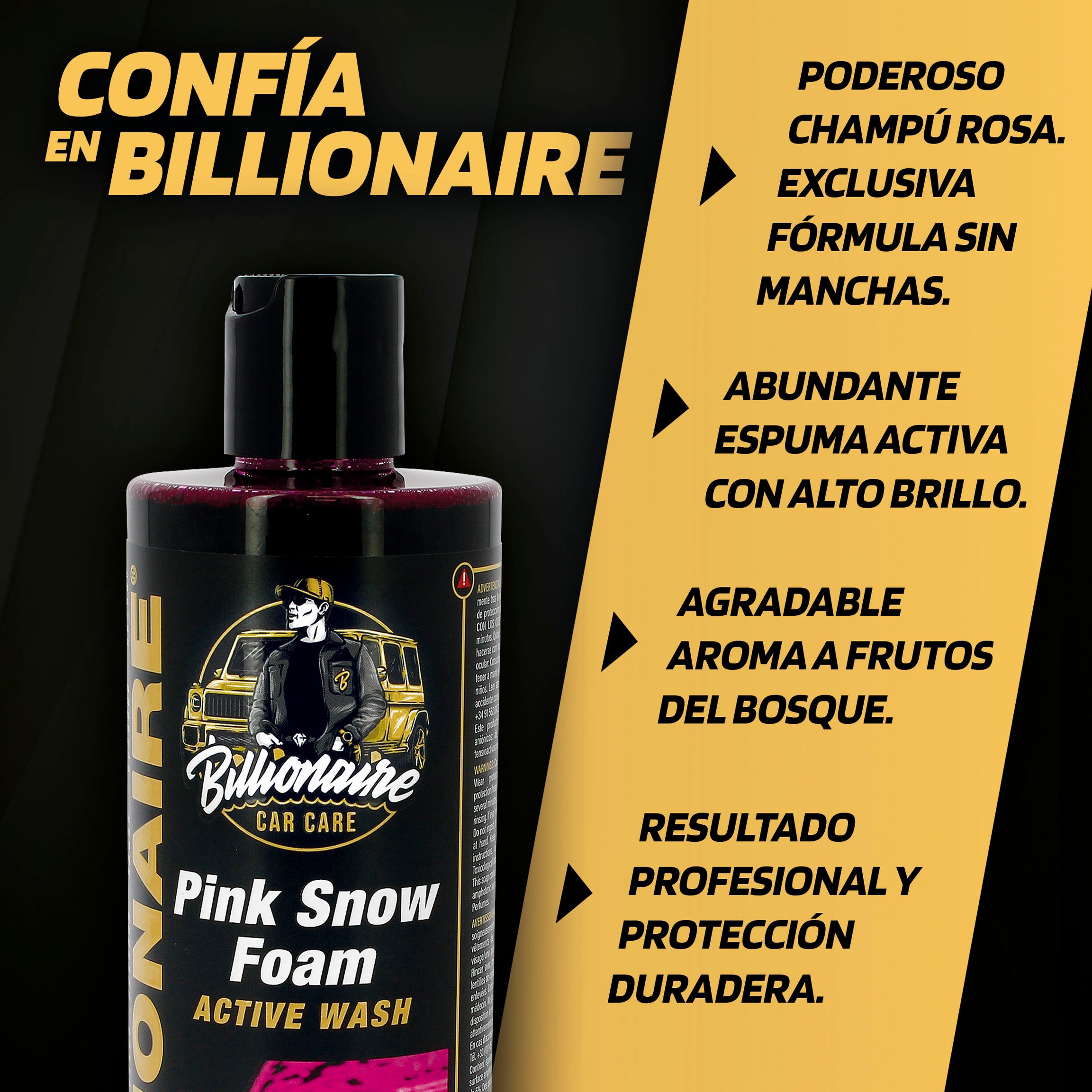 Champô em Espuma Ativa BILLIONAIRE 500ml