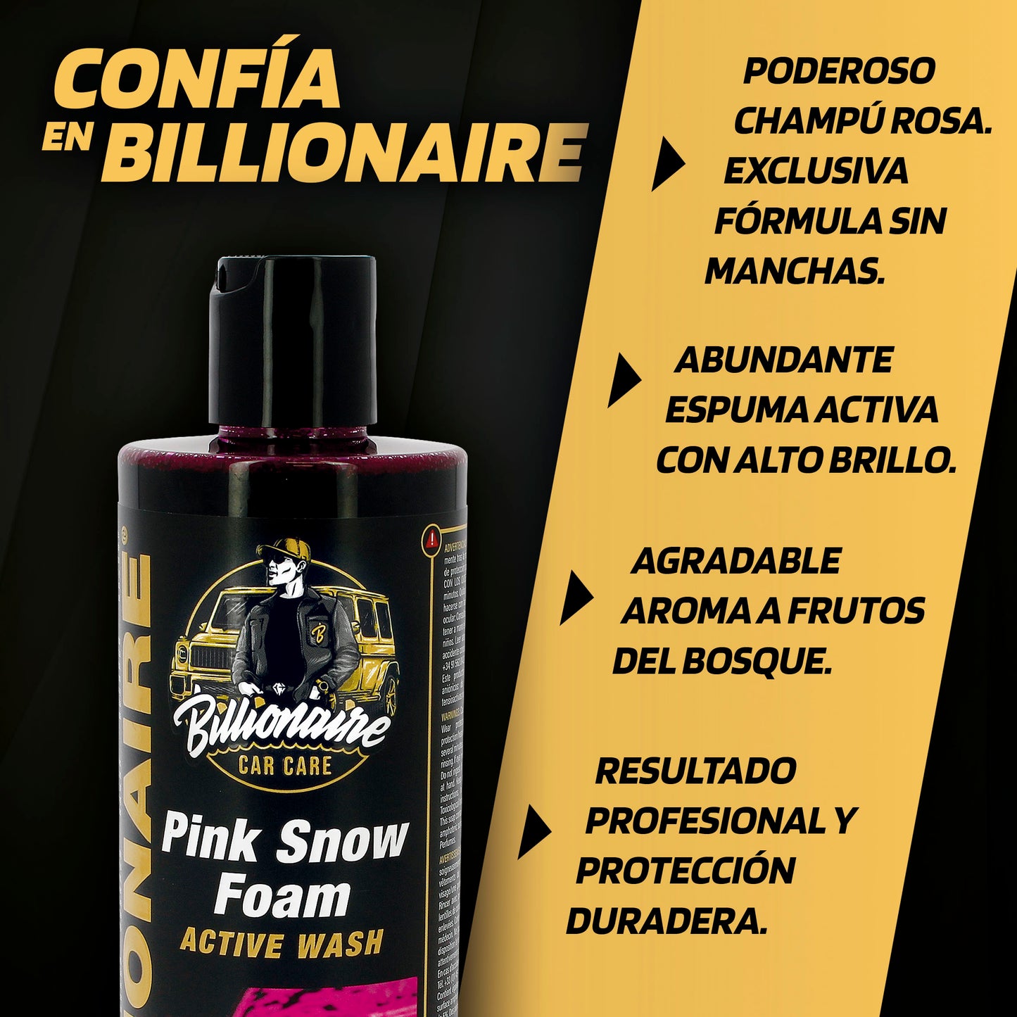Champô em Espuma Ativa BILLIONAIRE 500ml