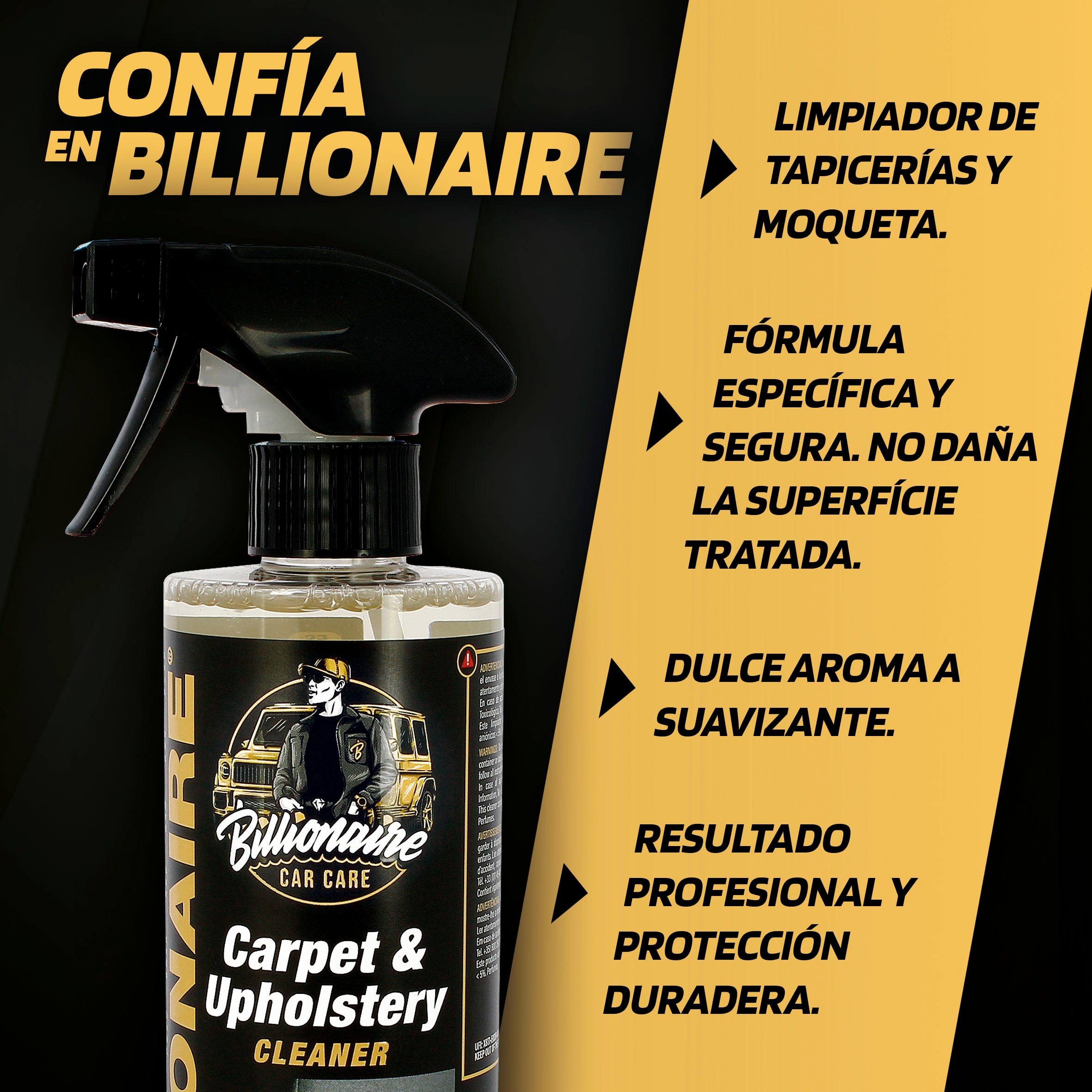 Limpa Estofos e Alcatifa BILLIONAIRE 500ml