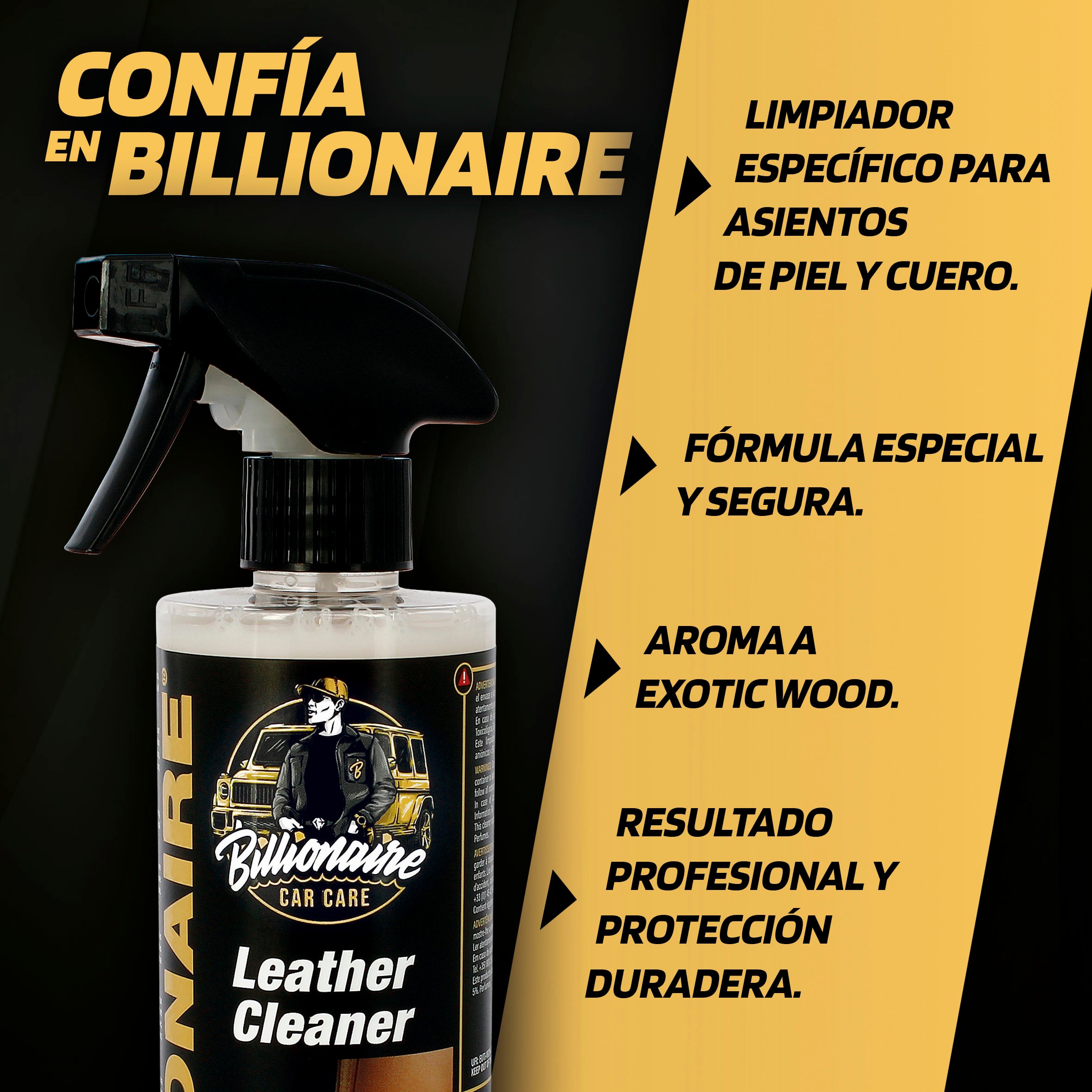 Limpa Peles e Alcatifa BILLIONAIRE 500ml