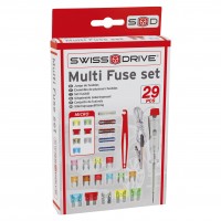 Conjunto Fusíveis SWISS DRIVE + chave busca polos + extrator Fusíveis 29 PCS