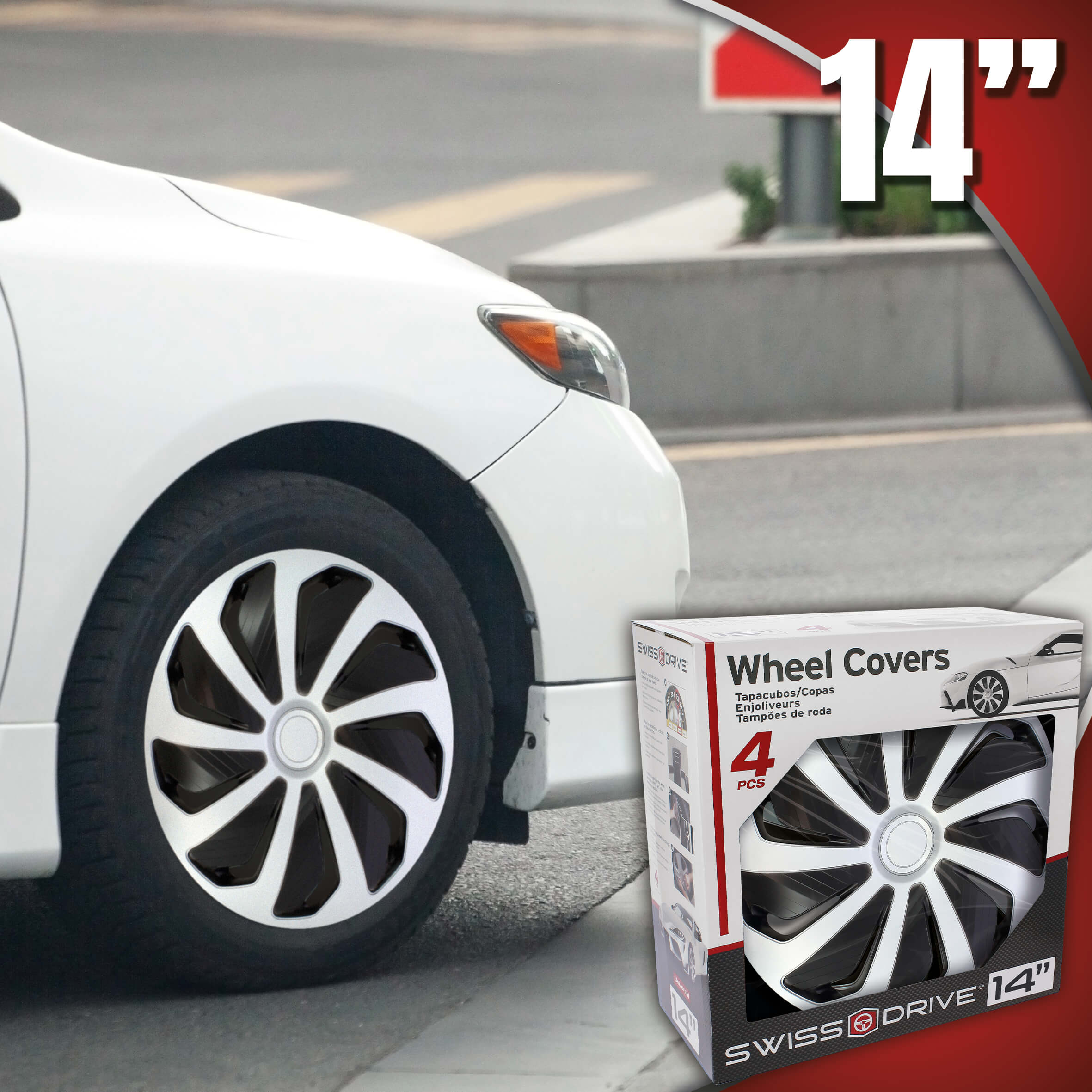 Tampão de Roda TENNESSEE  Silver / Negro