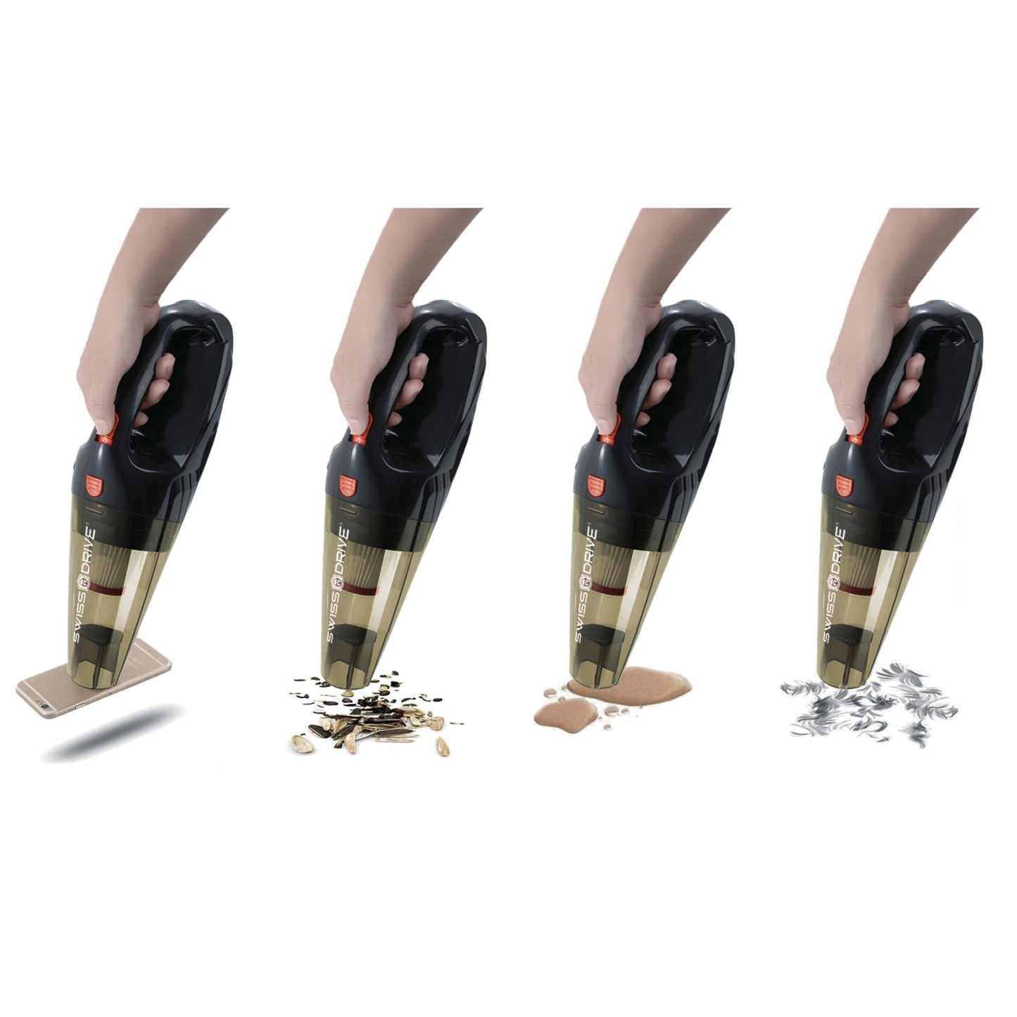 Aspirador Portátil Limpeza a Seco/ Molhado Filtro HEPA  120W 12V SWISS DRIVE