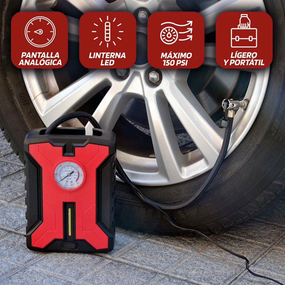 Compressor de Ar Pneus Analógico SWISS DRIVE 12V 10BAR/ 150PSI 12V