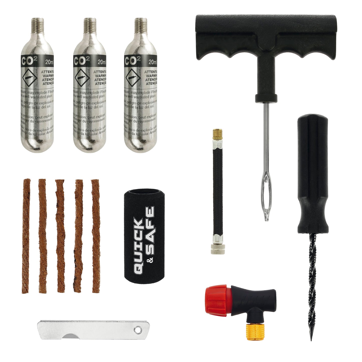 Kit de Reparação de Pneus Auto & Motos QUICK & SAFE