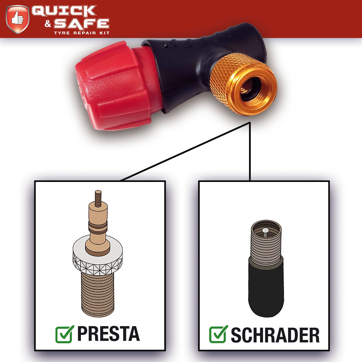 Kit de Reparação de Pneus Auto & Motos QUICK & SAFE
