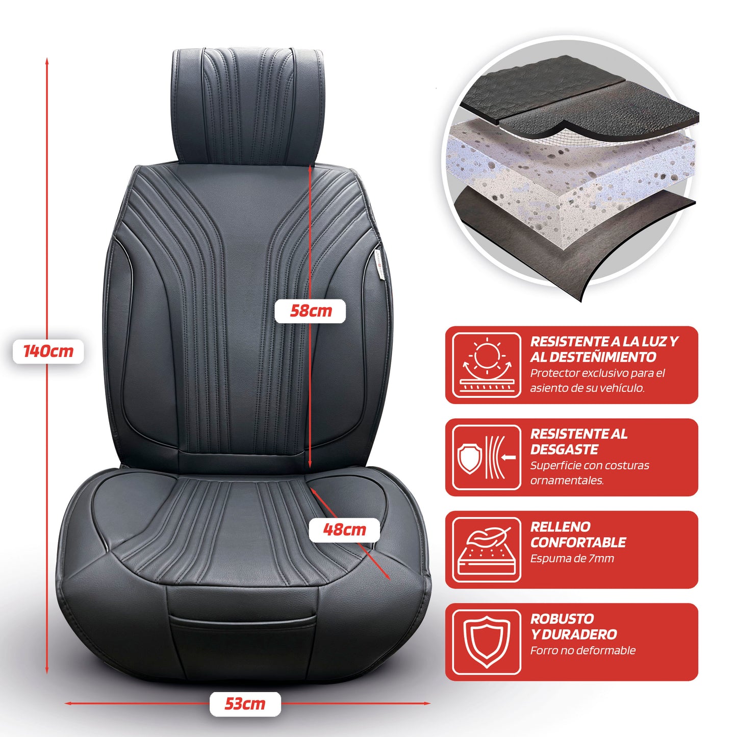 Esteira Banco AUTO " SWISS DRIVE" Preto  1 PC