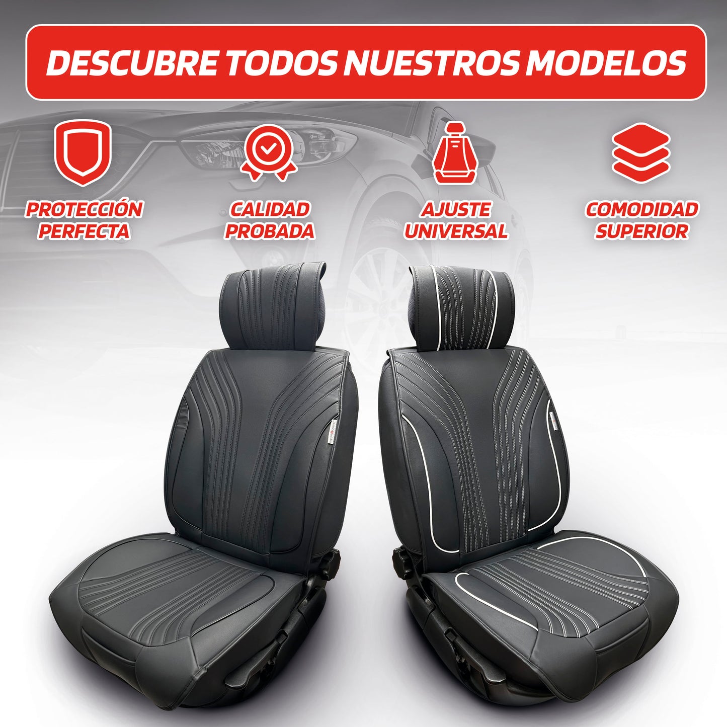 Esteira Banco AUTO " SWISS DRIVE" Preto  1 PC