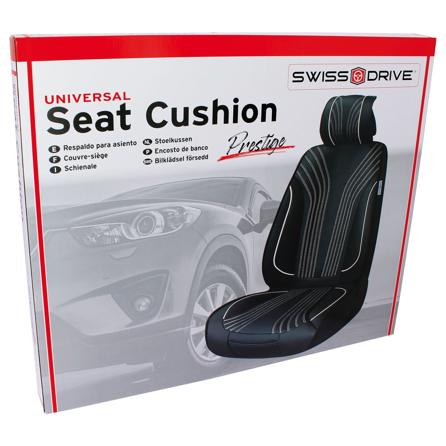 Esteira Banco AUTO " SWISS DRIVE" Preto / Branco 1 PC