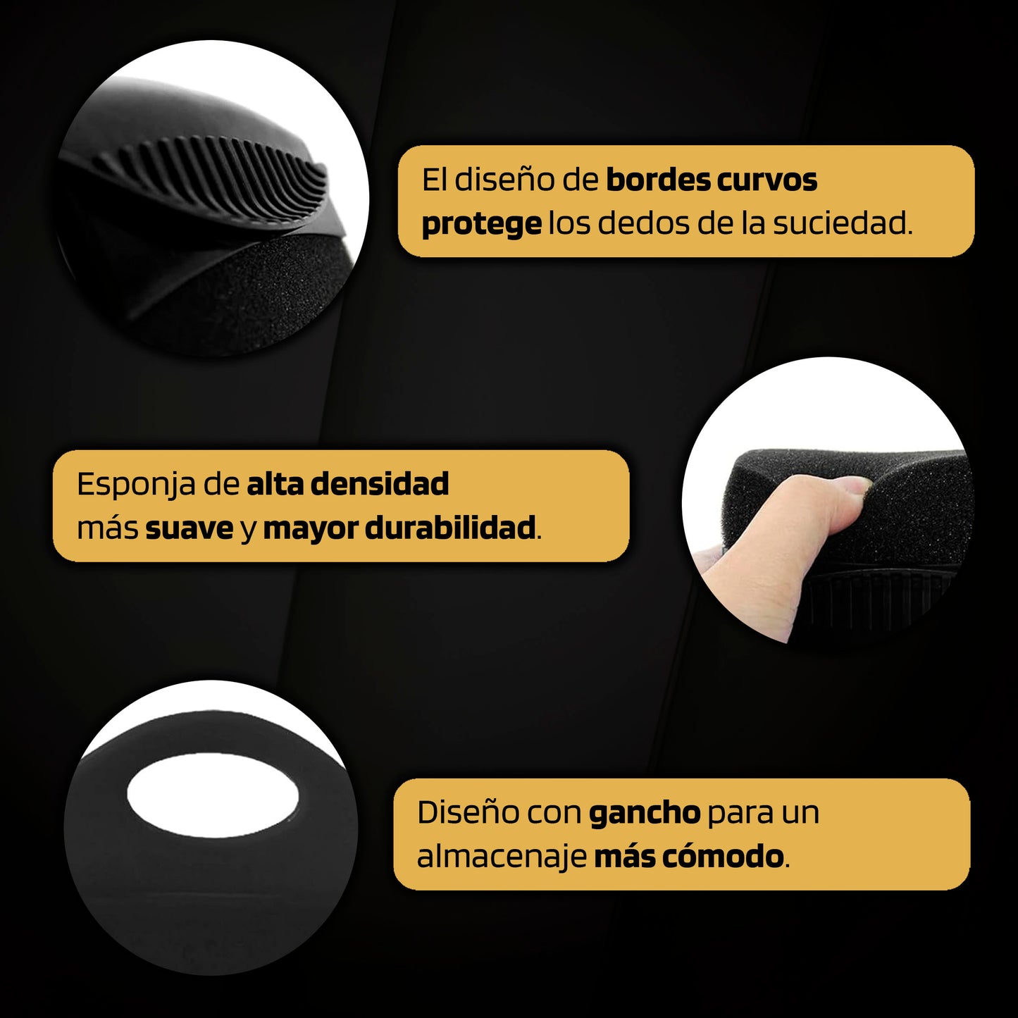 Esponja Aplicadora Tratamento Pneus BILLIONAIRE