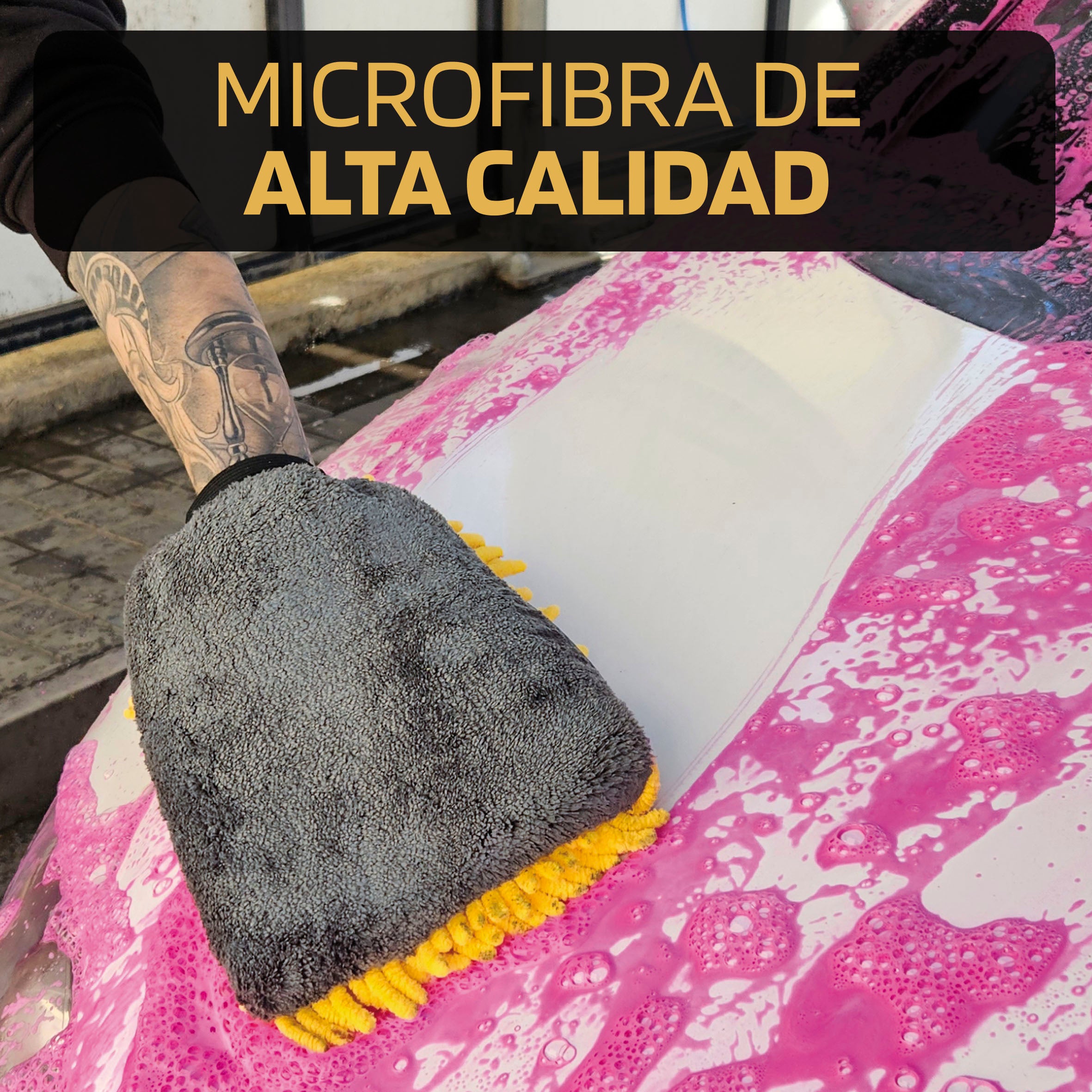 Luva Lavagem + Microfibra BILLIONAIRE  1 UND