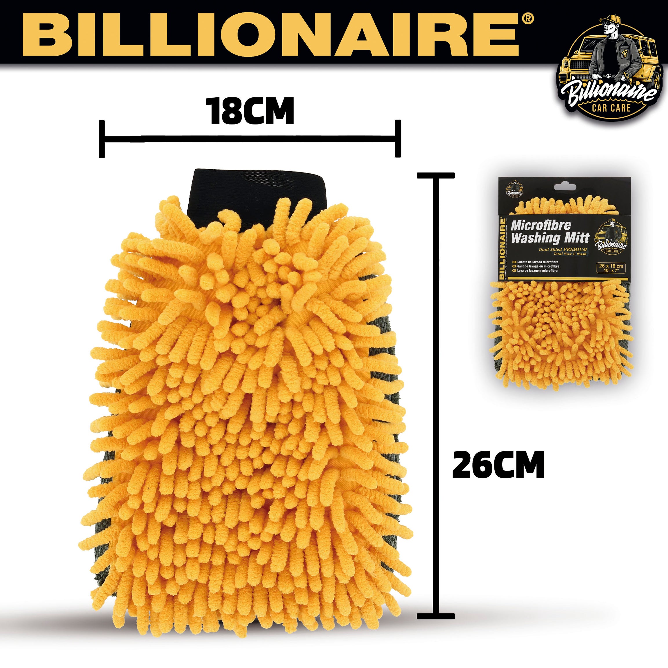 Luva Lavagem + Microfibra BILLIONAIRE  1 UND