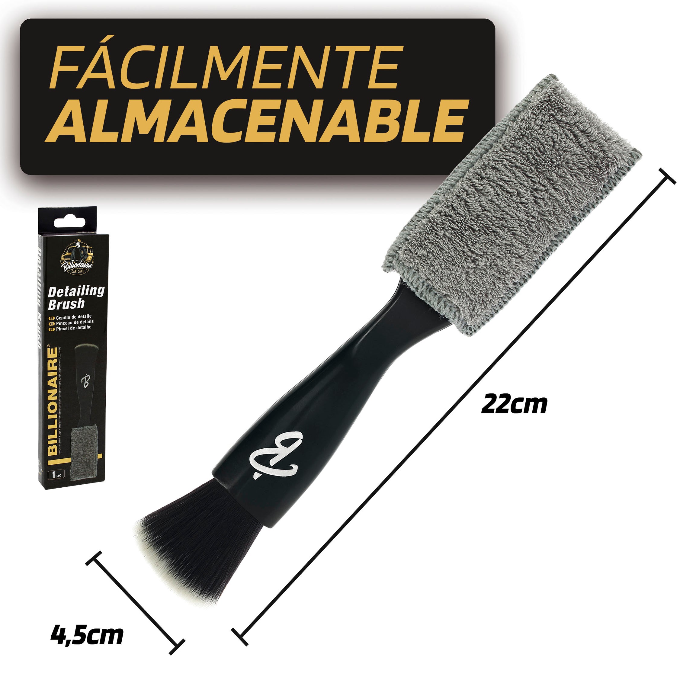 Pincel de Detalhe Microfibra BILLIONAIRE 1 PC