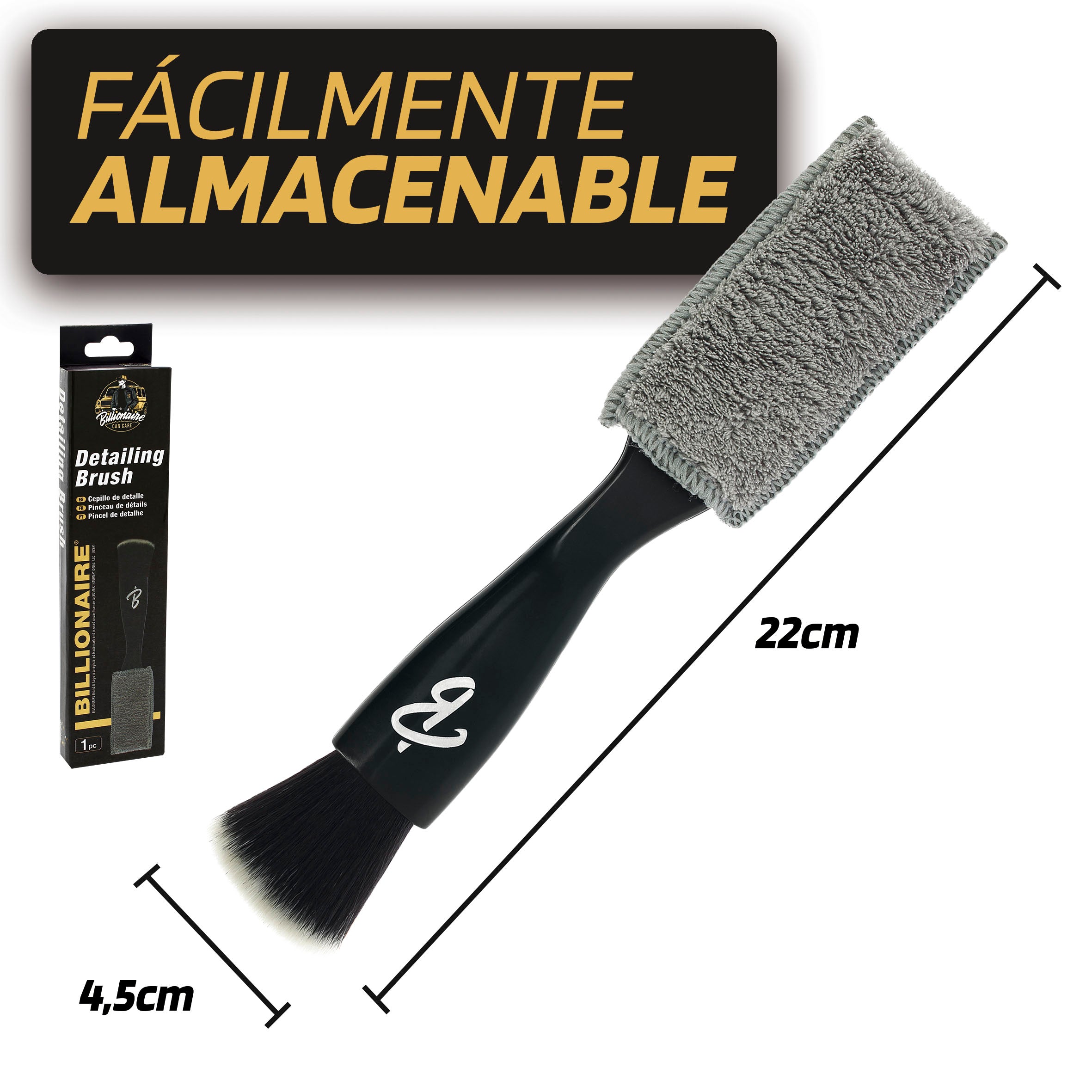 Pincel de Detalhe Microfibra BILLIONAIRE 1 PC