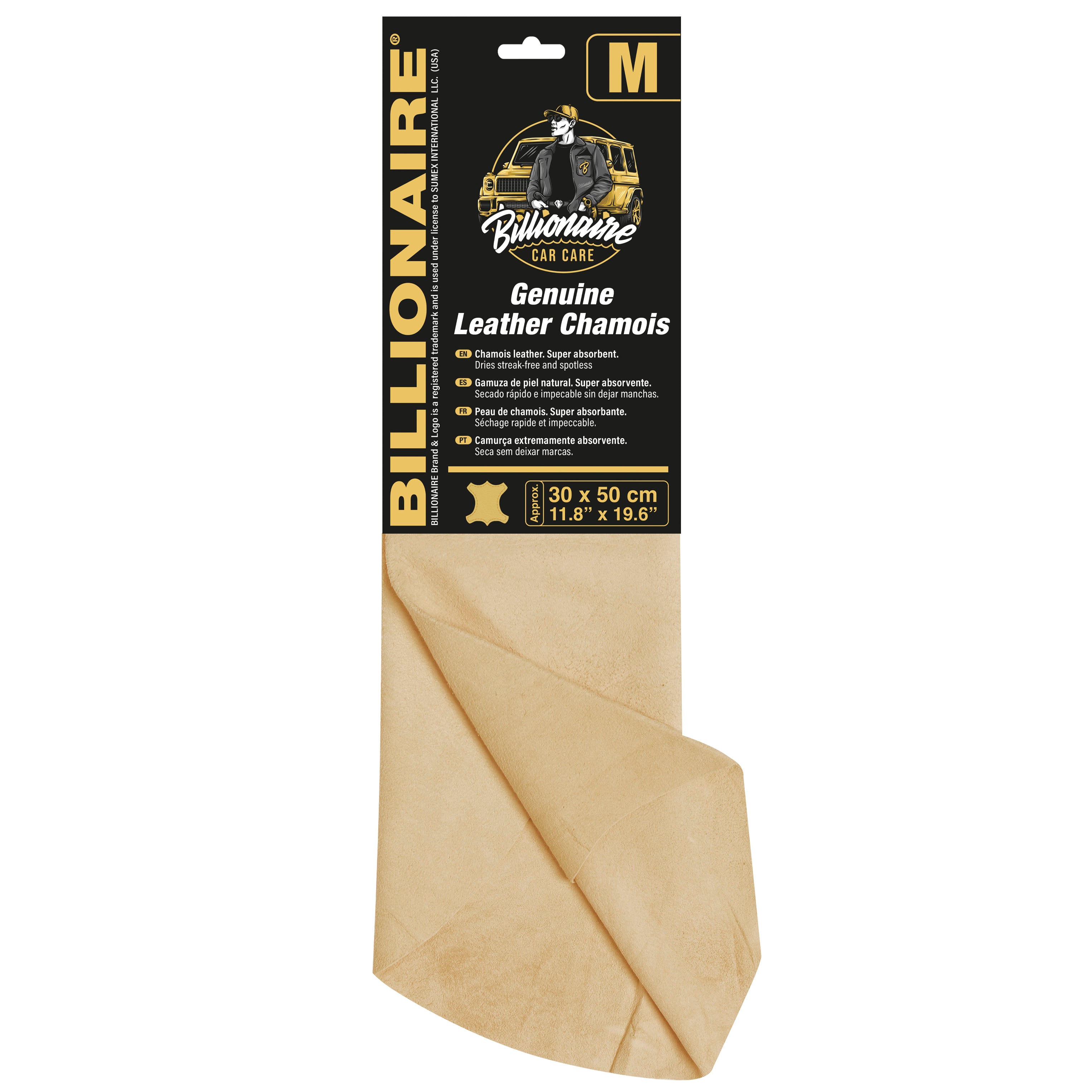 Camurça Pele Natural Tamanho BILLIONAIRE "M"