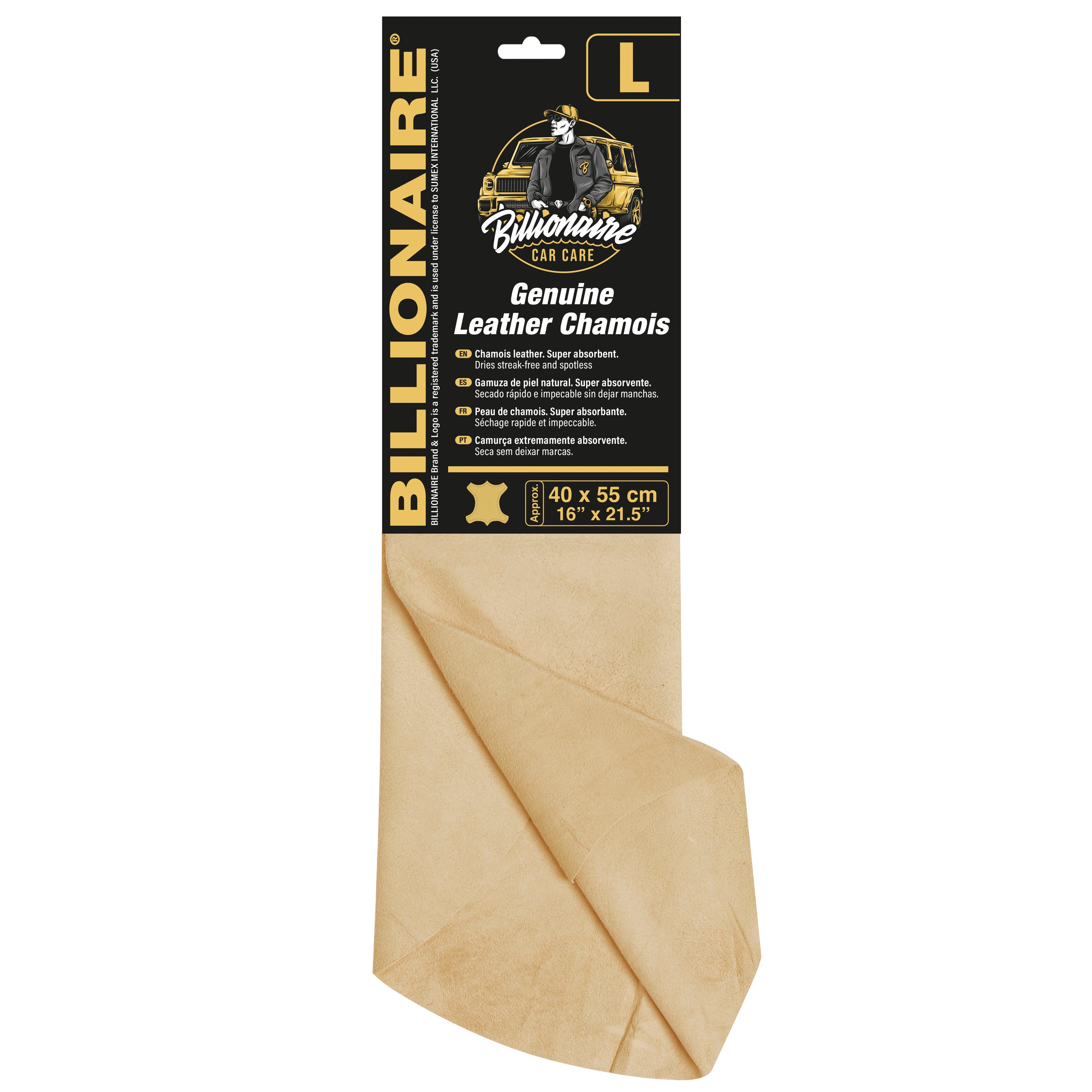 Camurça Pele Natural Tamanho BILLIONAIRE "L"