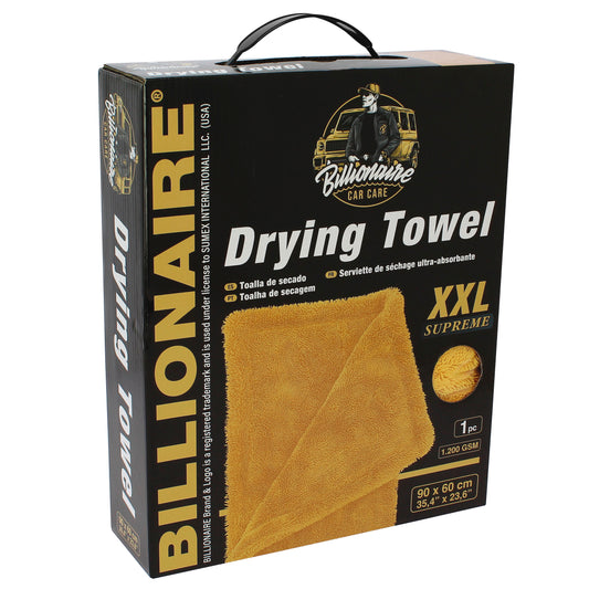 Toalha de Secagem 90x 60cm BILLIONAIRE Ultra Absorvente